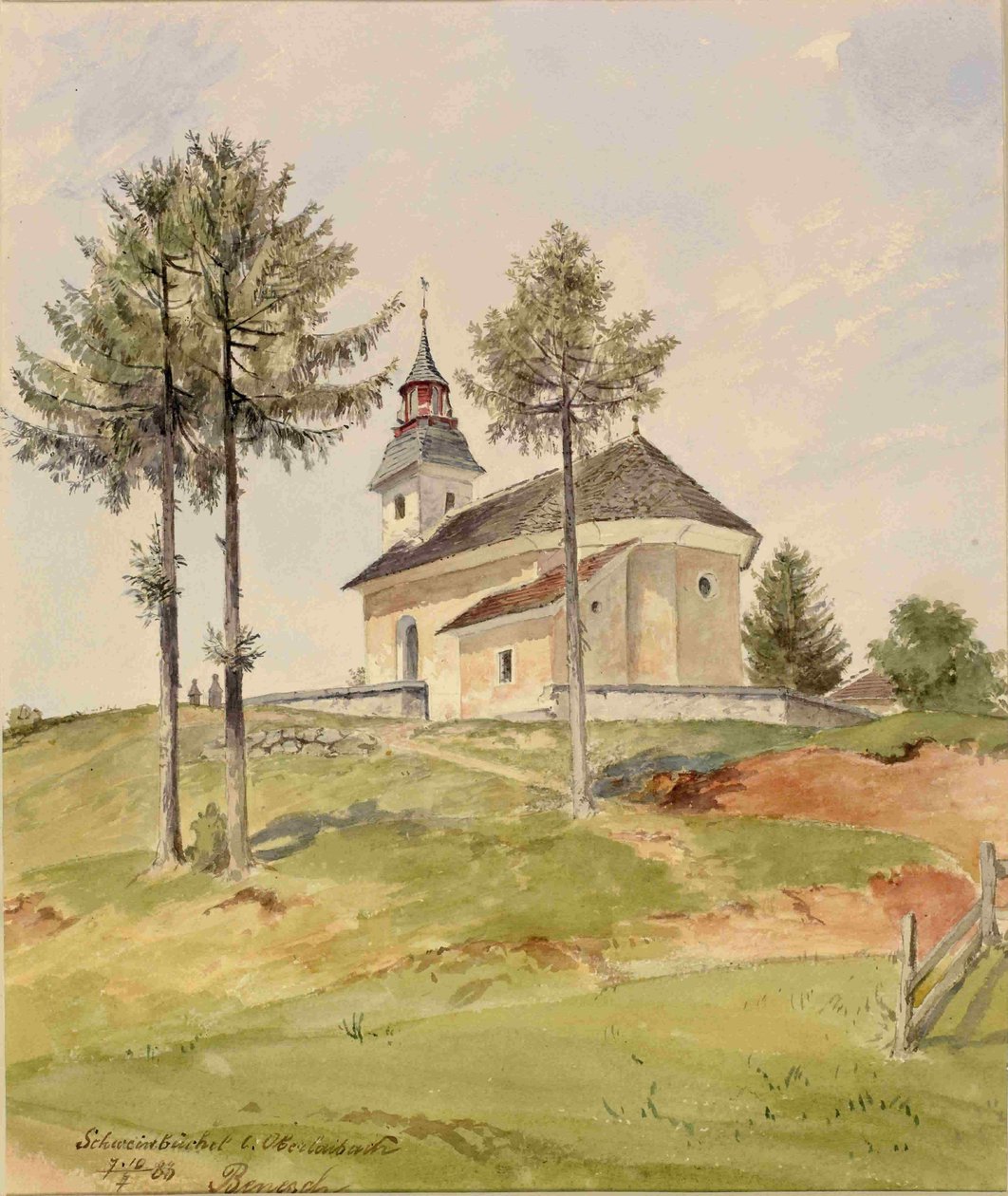 Sinja gorica-kerk van St. Job door Ladislav Benesch