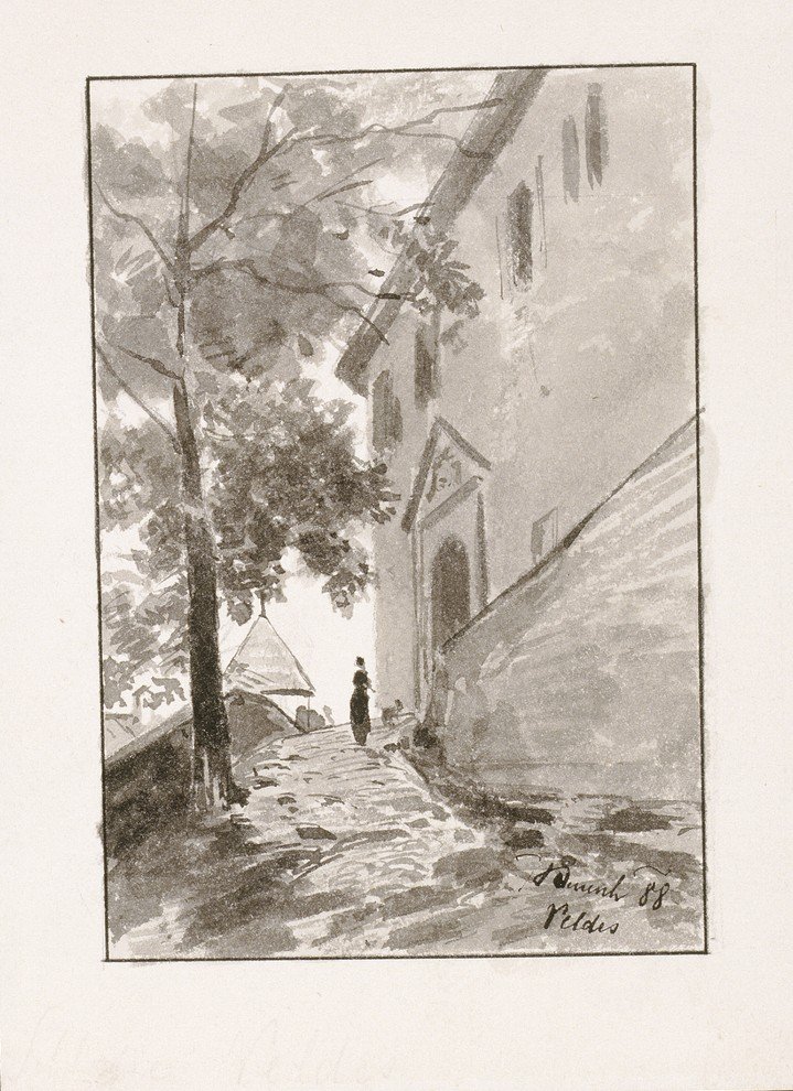Zgornji vhod v blejski grad door Ladislav Benesch