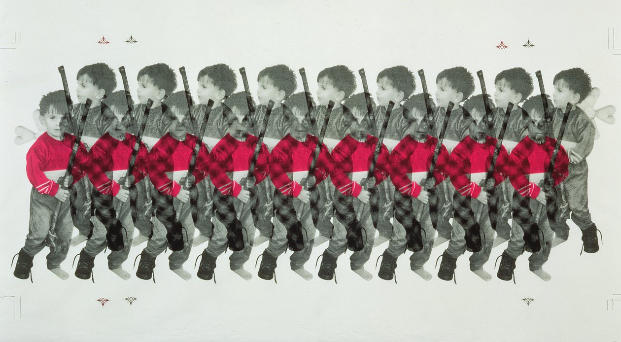 Jongenssoldaten, 1996 door Laila Shawa