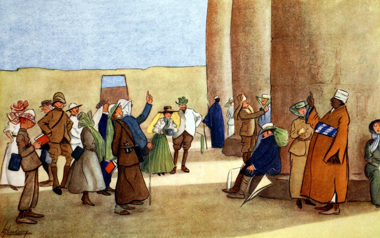 Twee Rijen in de Tempel, 1908 door Lance Thackeray