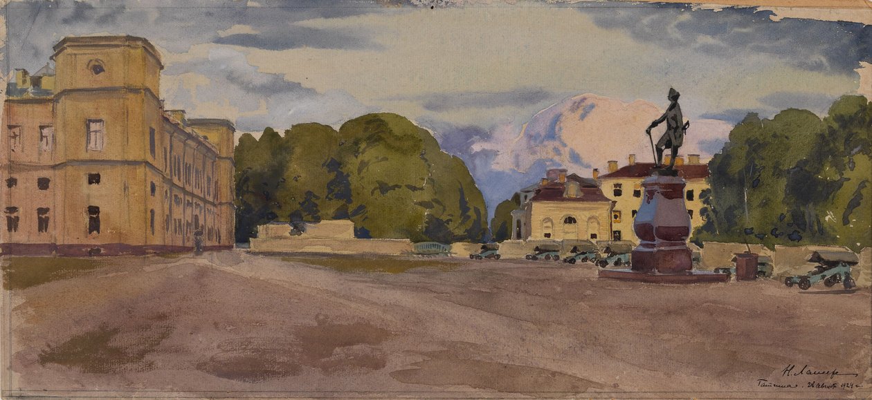 Het paleis van Gatchina, 1924 door Lanceray