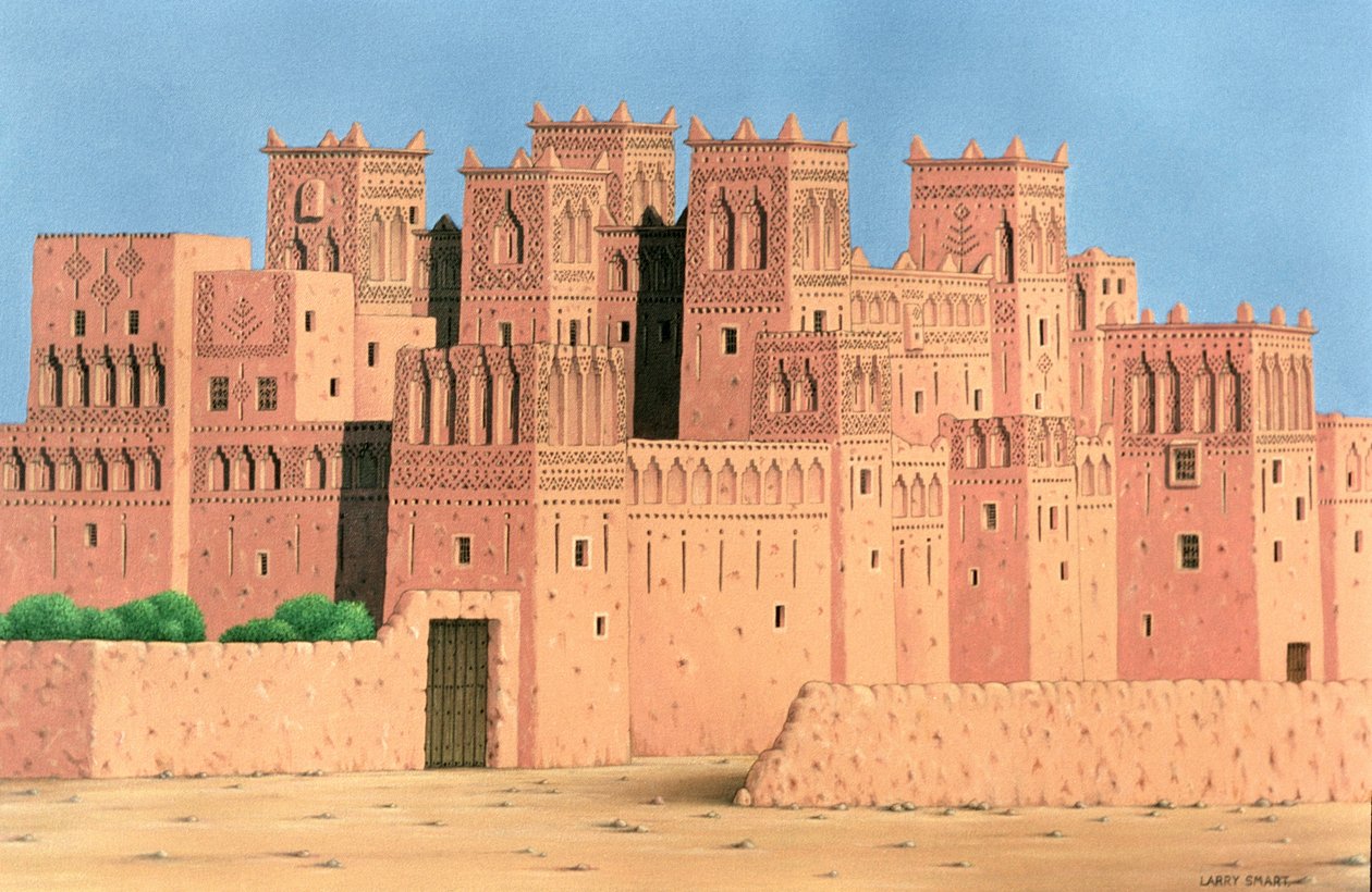 Kasbah, Zuid-Marokko, 1998 door Larry Smart