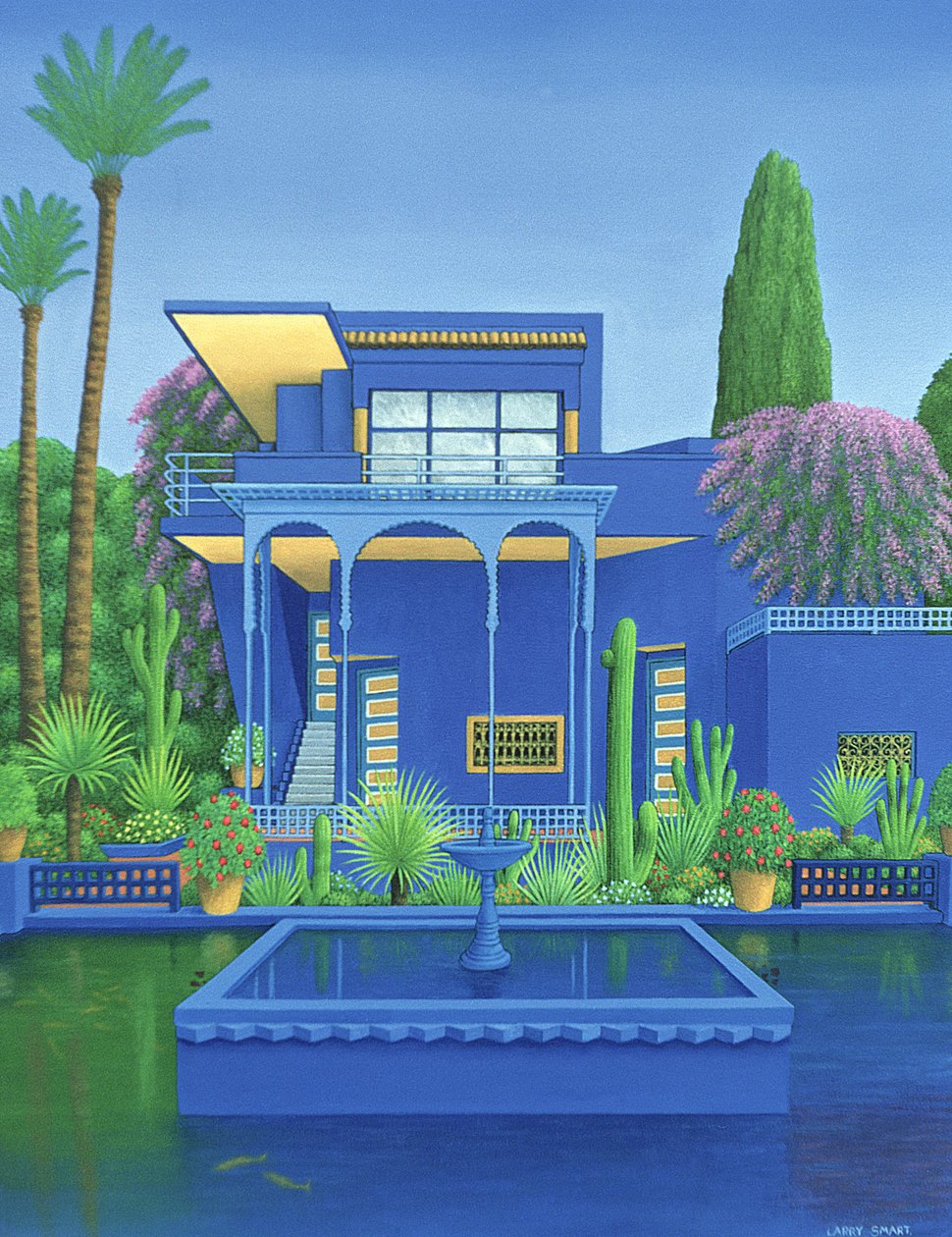 Majorelle-tuinen, Marrakech, 1996 door Larry Smart