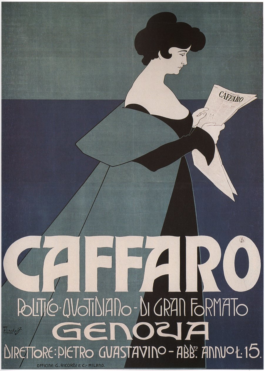Caffaro Genua Krant, 1901 door Laskowski