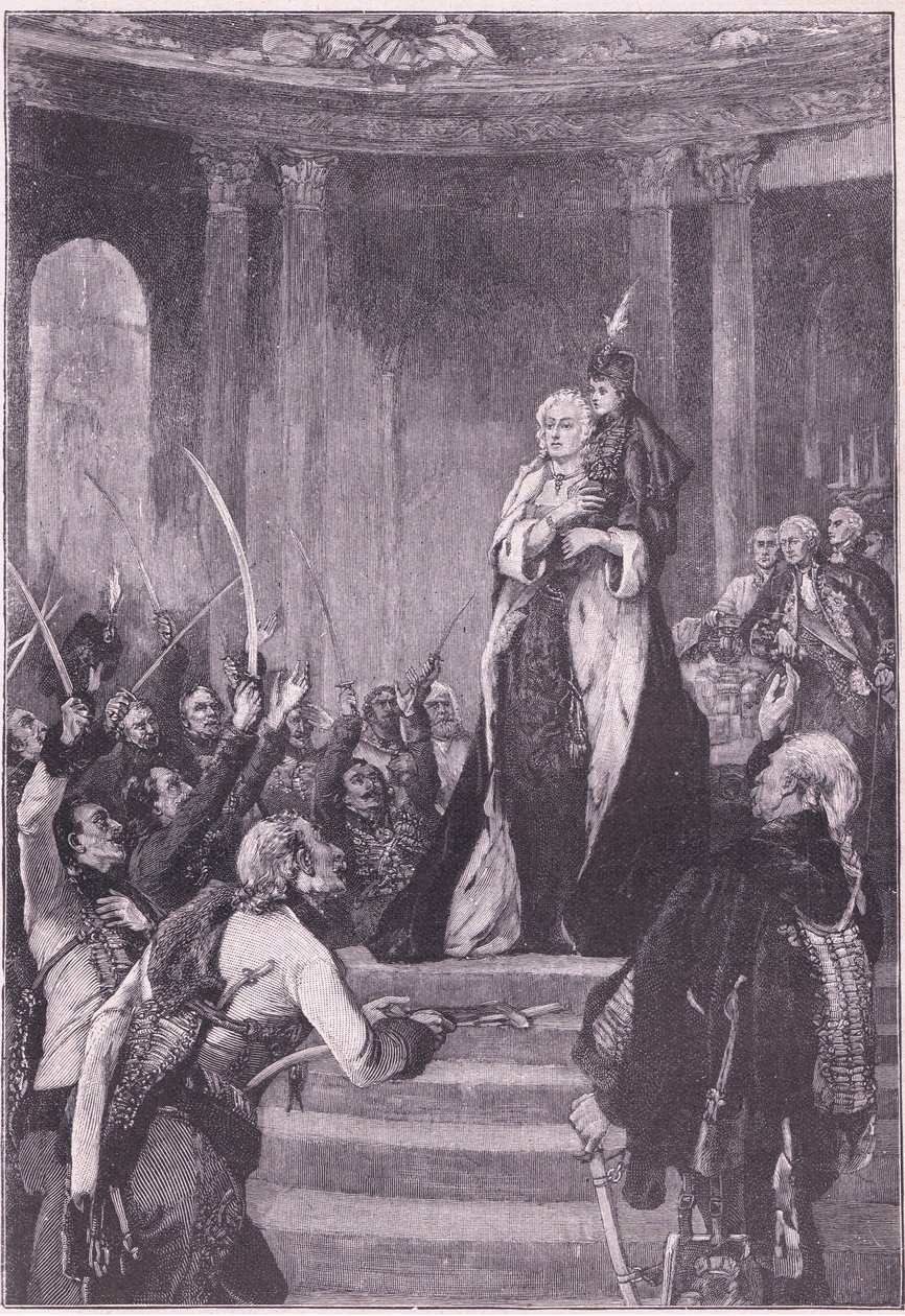 Maria Theresia en het Hongaarse parlement door Laslett John Pott