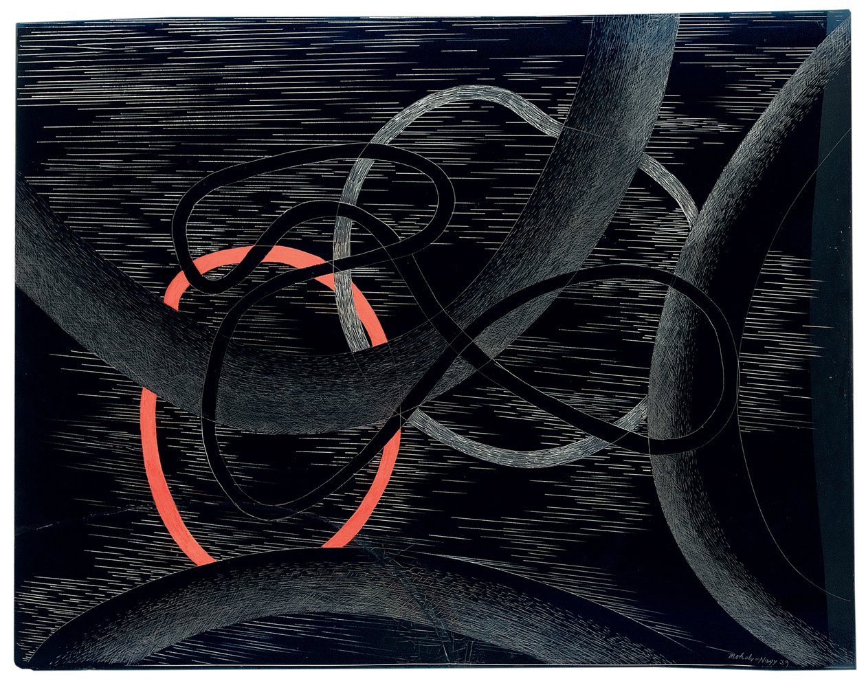 Compositie, 1939 door Laszlo Moholy Nagy