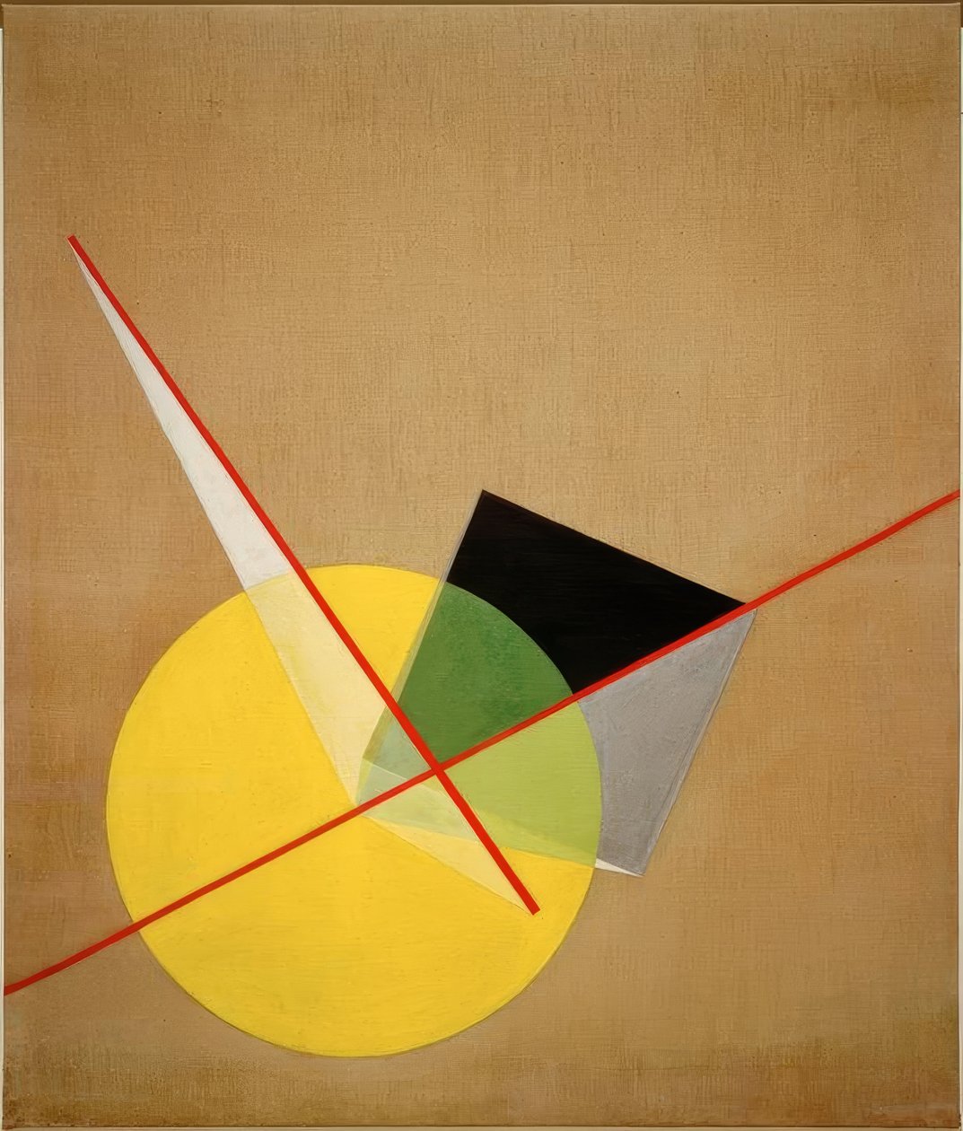 Gele cirkel door Laszlo Moholy Nagy