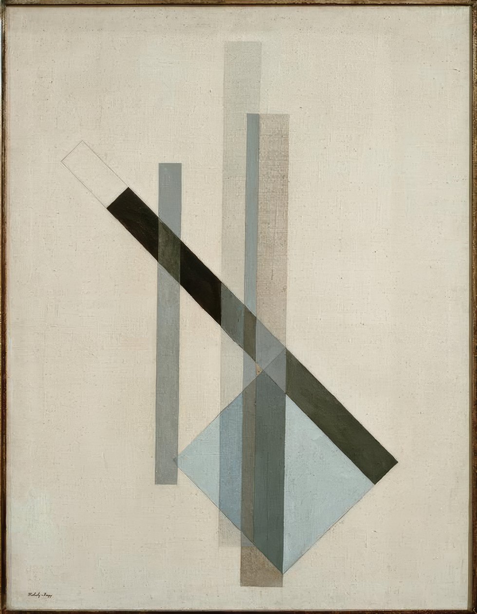 Constructie (Glas-Architectuur) door Laszlo Moholy Nagy