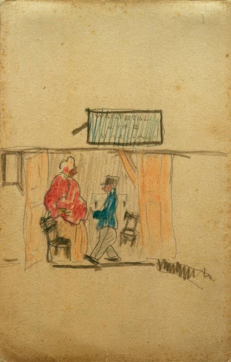 Zonder titel (Soldaat voor bordeelmoeder) door Laszlo Moholy Nagy