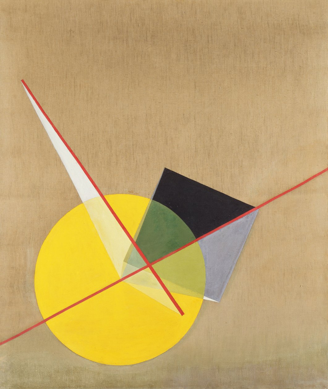 Gele cirkel door Laszlo Moholy Nagy