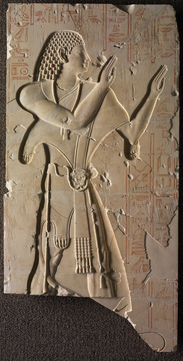 Mentuemhat in kerkelijke kleding, ca. 667-647 v.Chr. door Late Period Egyptian