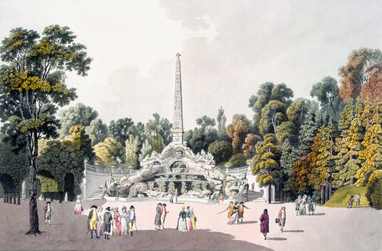 Uitzicht op de Tuin bij het Paleis van Schoenbrunn, Wenen, 1790s door Laurenz Janscha