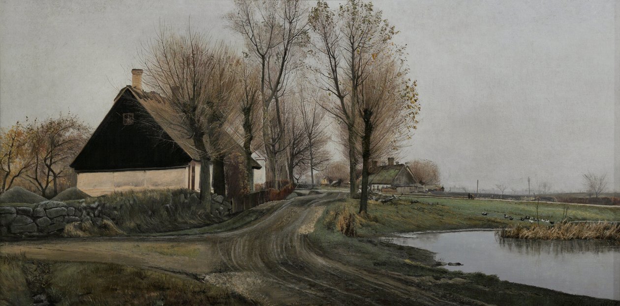 Dorpstraat in Baldersbrønde door Laurits Andersen Ring