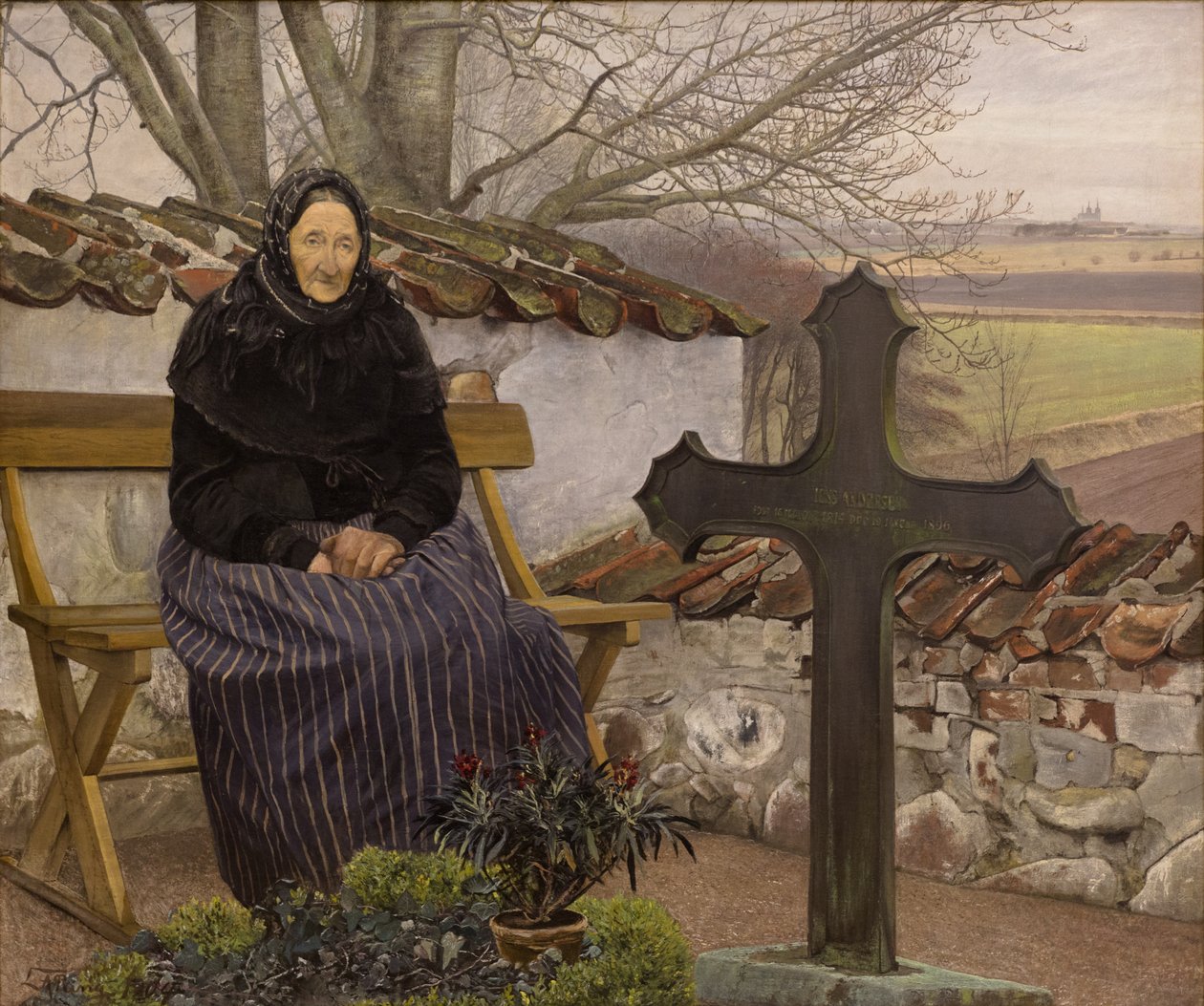 Op het kerkhof in Fløng door Laurits Andersen Ring