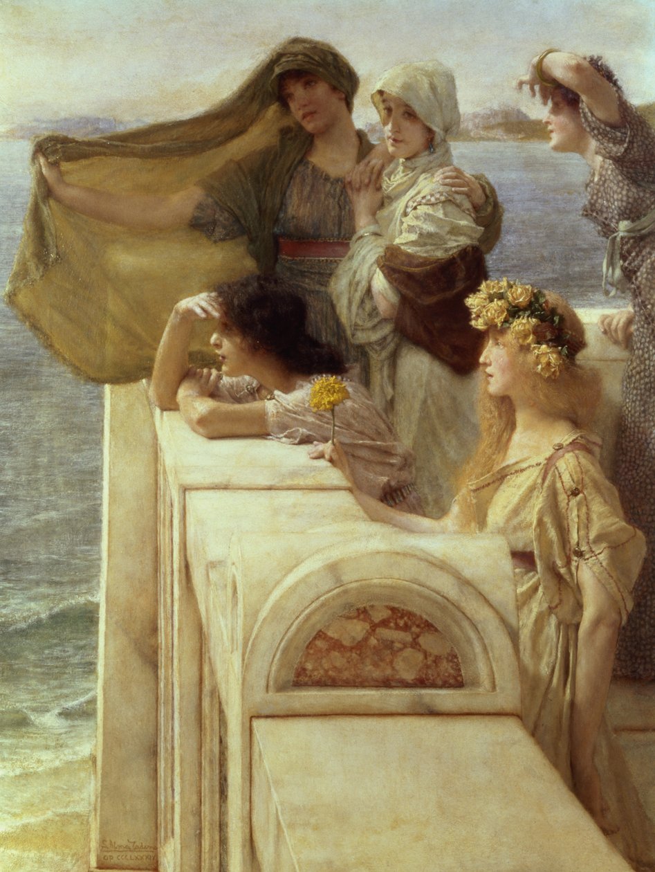 Bij de Wieg van Aphrodite, 1908 door Lawrence Alma Tadema