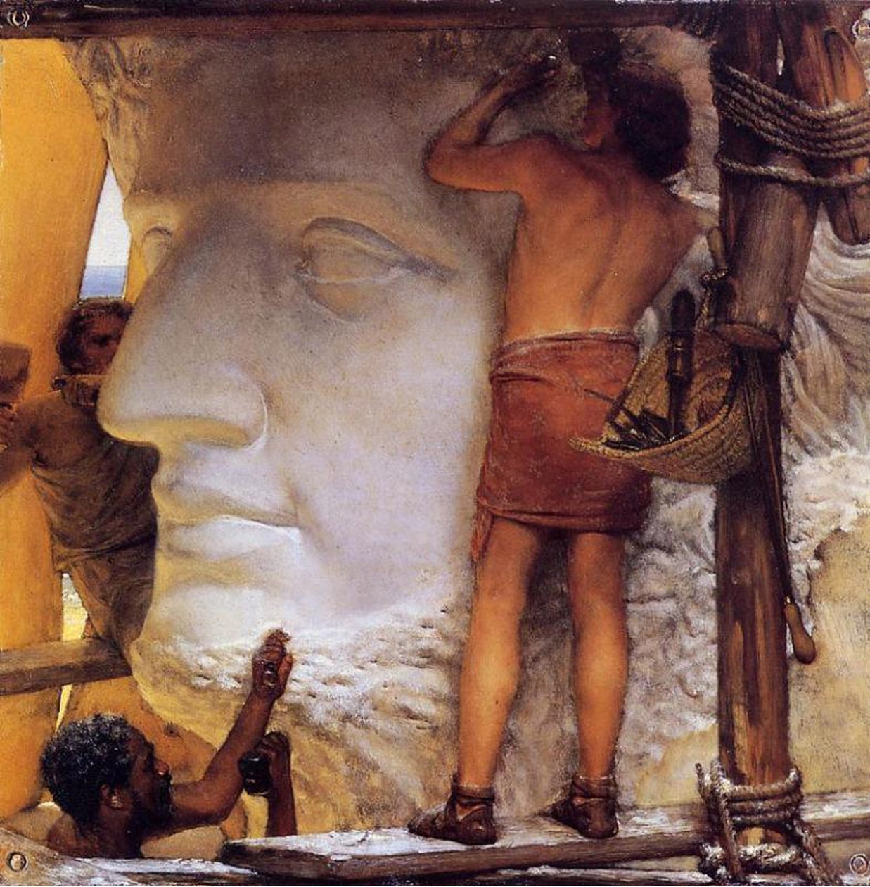 Romeinse beeldhouwers, 1877 door Lawrence Alma Tadema