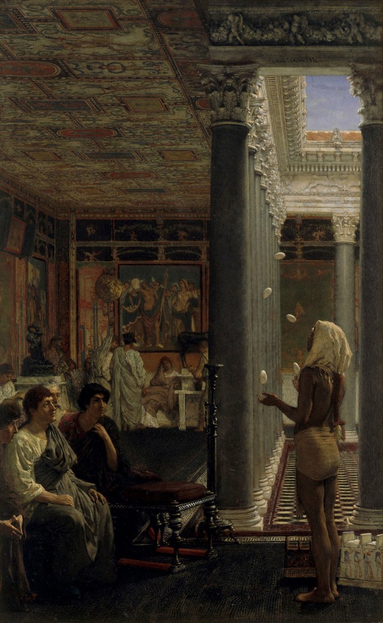 Een jongleur door Lawrence Alma Tadema