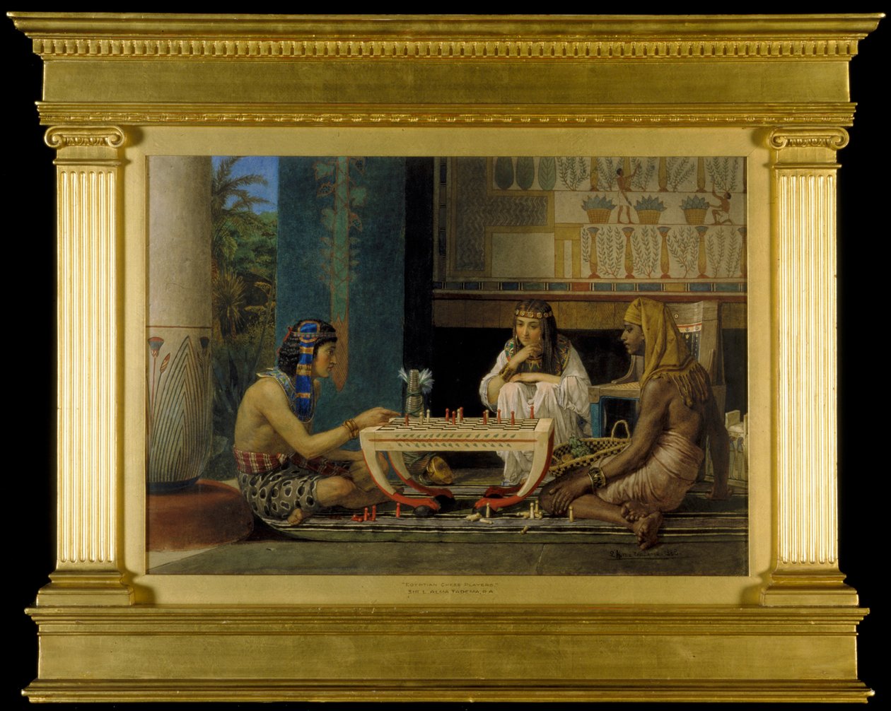 Egyptische schaakspelers, 1865 door Lawrence Alma Tadema