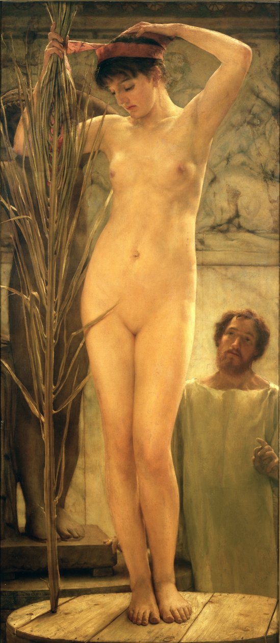 Het model van de beeldhouwer door Lawrence Alma Tadema