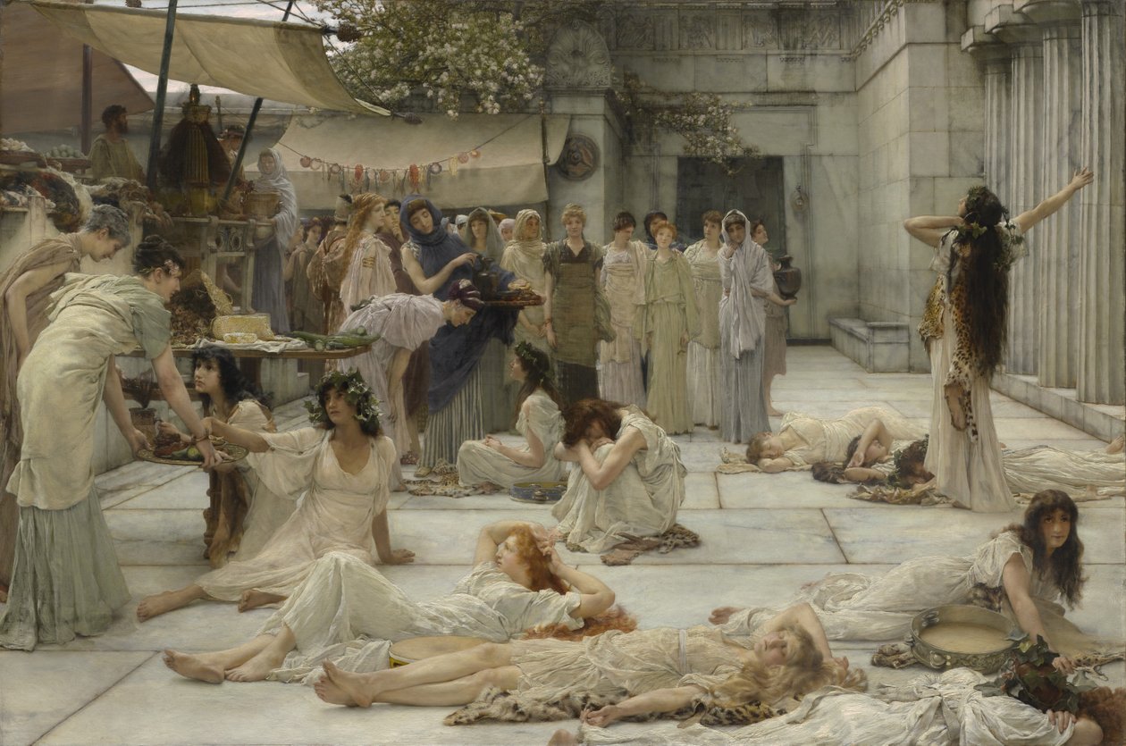 De vrouwen van Amphissa, 1887 door Lawrence Alma Tadema