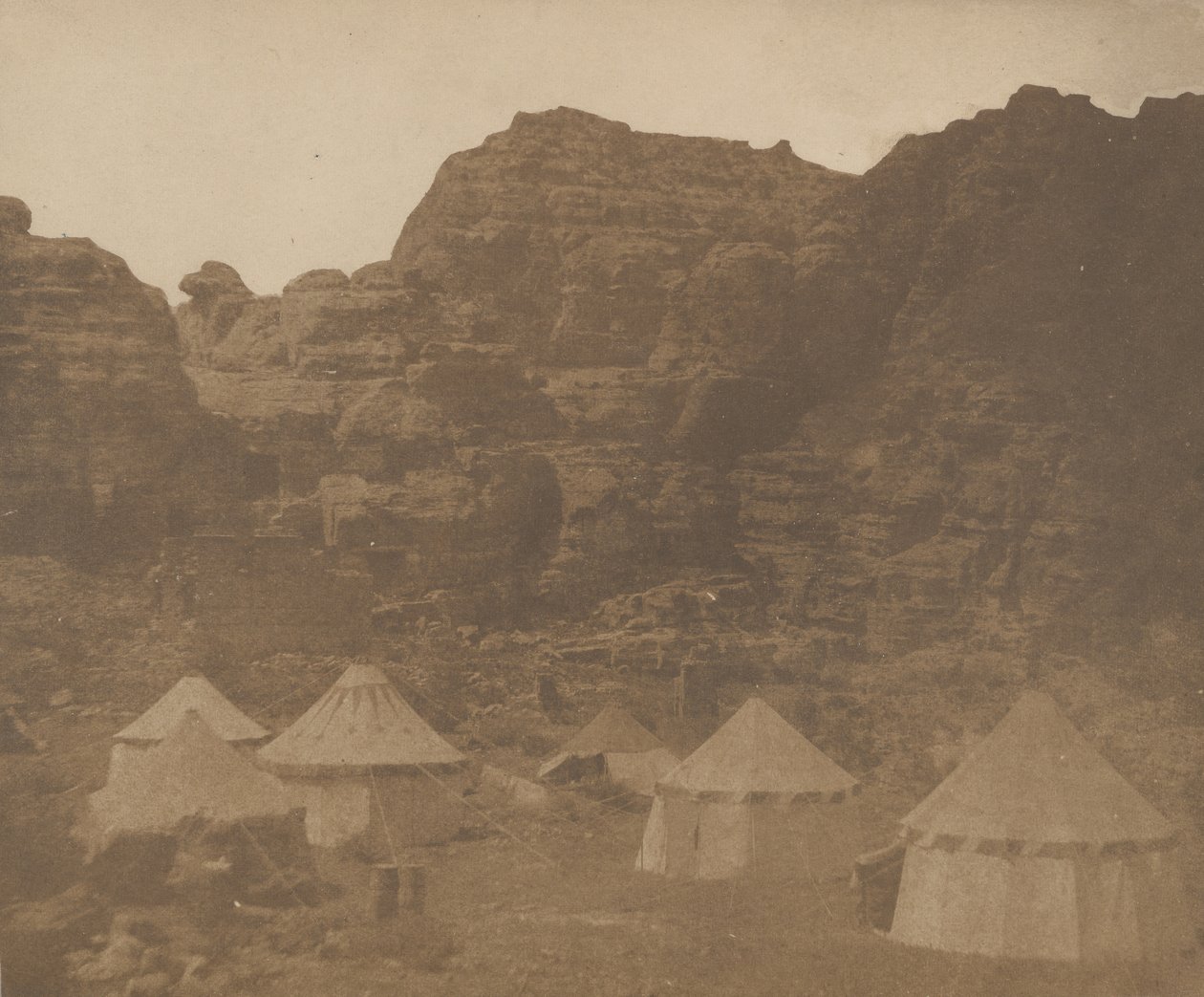 Expeditiekamp, Petra, 1852 door Leavitt Hunt.
