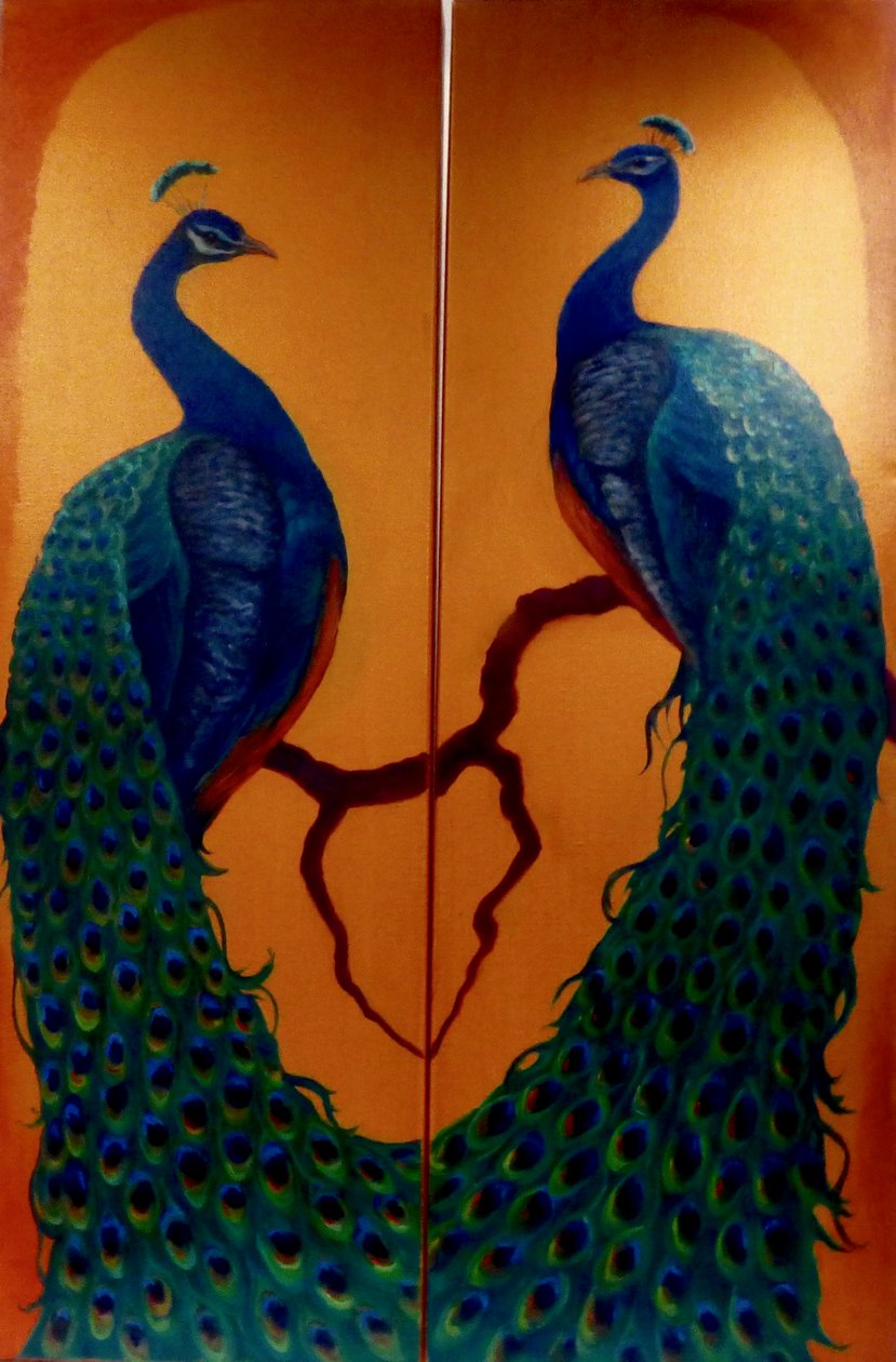 Deux Paons, 2023 door Lee Campbell