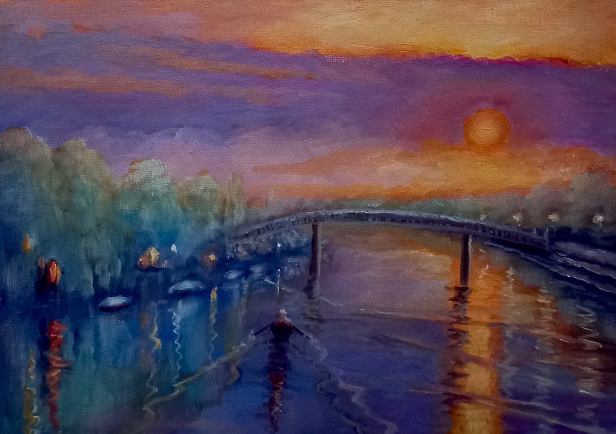 Eel Pie Island Winter door Lee Campbell