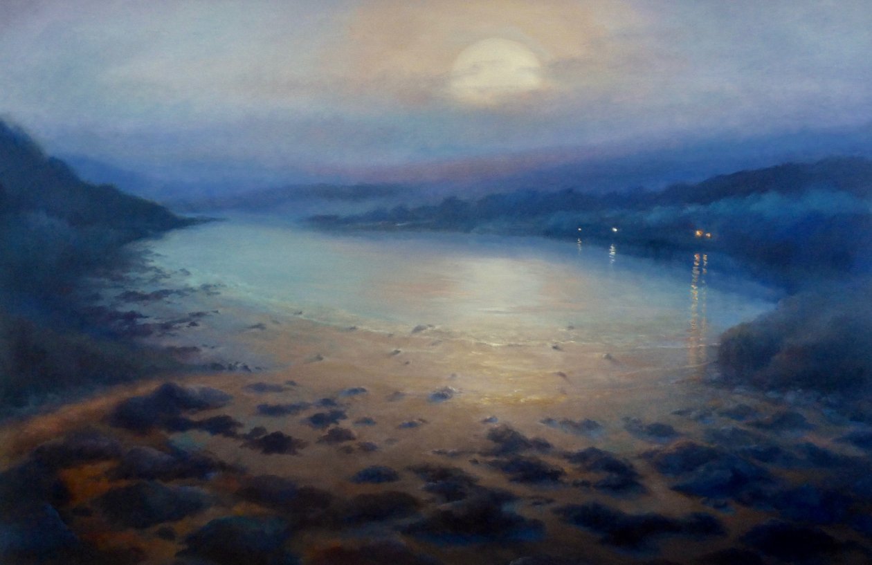 Baai bij Maanlicht door Lee Campbell