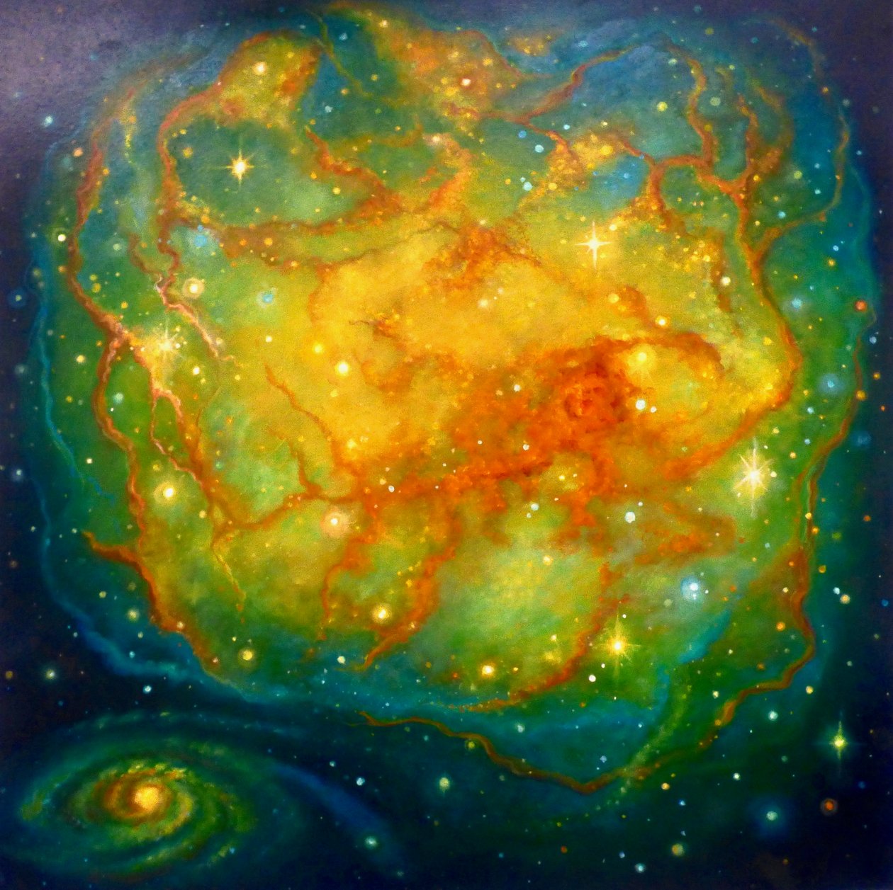 Nebula Smaragd, 2023 door Lee Campbell
