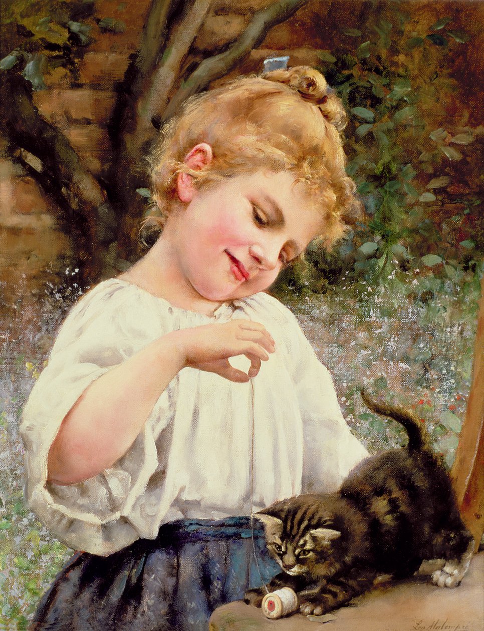 Het speelse kitten door Leo Malempre