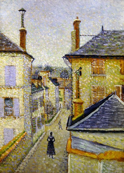 Straatscène door Leo Gausson