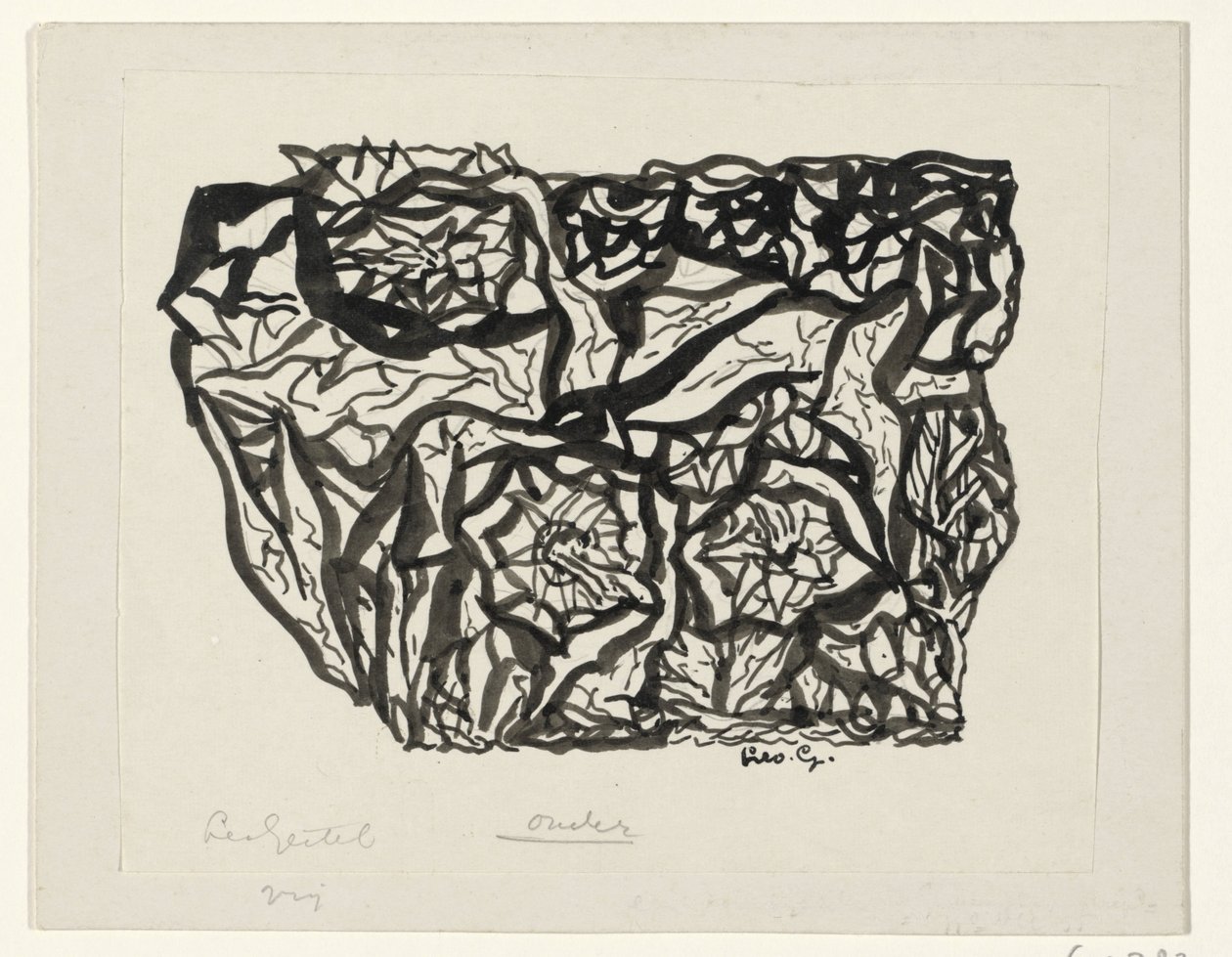 Bloemenstruik door Leo Gestel (signed by artist)