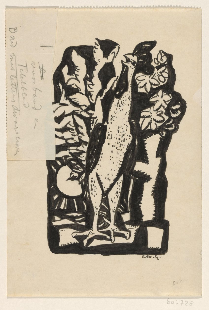 Kraaiende haan door Leo Gestel (signed by artist)