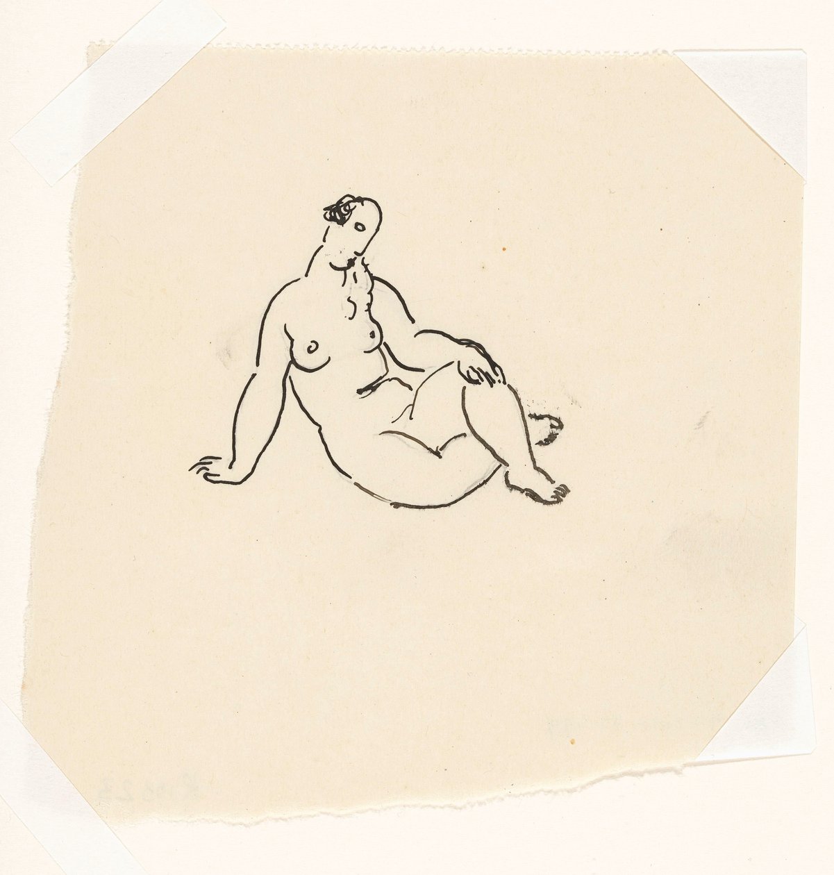 Baadster (schets) door Leo Gestel