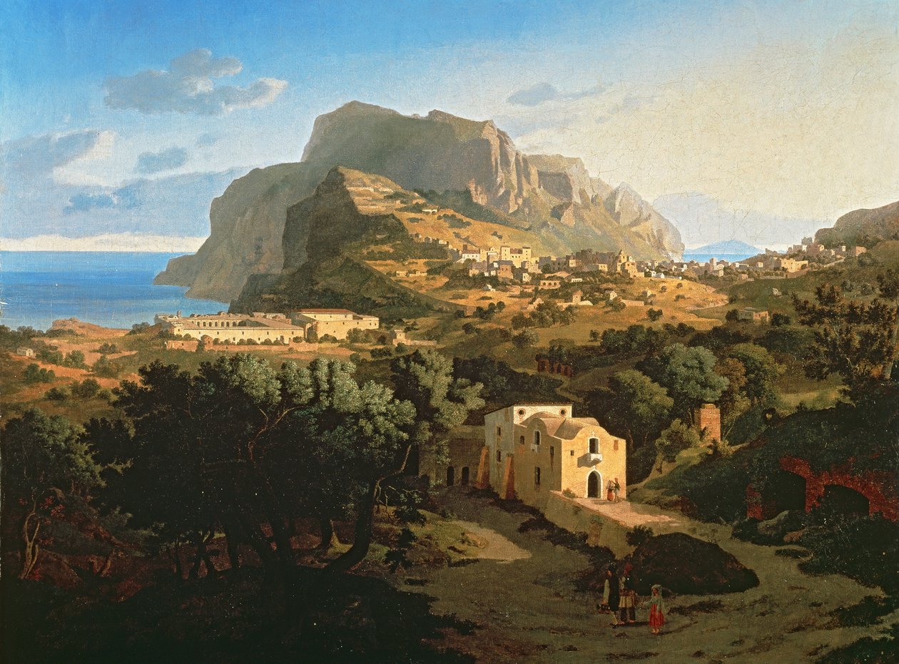 Landschap op Capri door Leo von Klenze