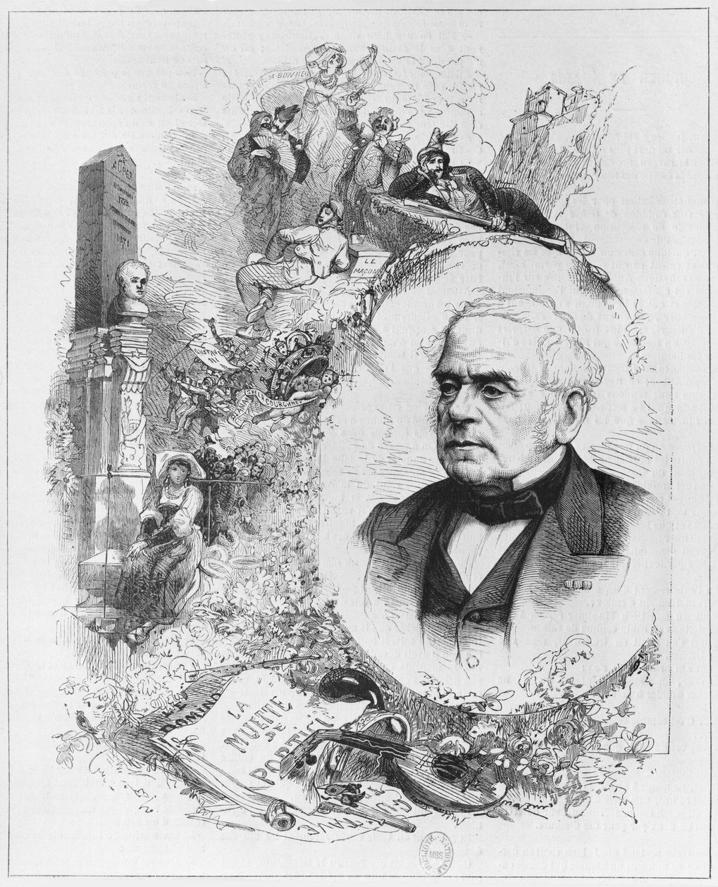 Esprit Auber (1782-1871) door Leon Alexandre Tourfaut
