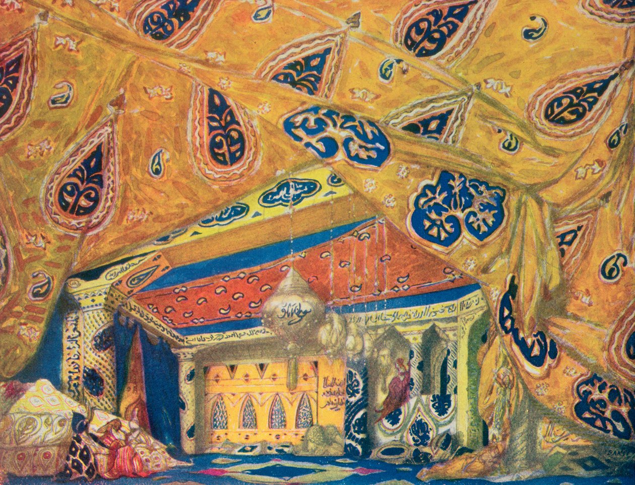 Een Scheherazade Salon door Leon Bakst