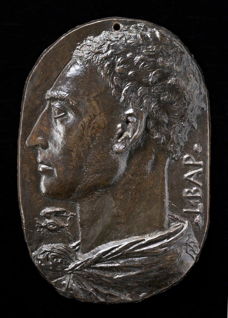 Zelfportret, c.1435 (brons) door Leon Battista Alberti