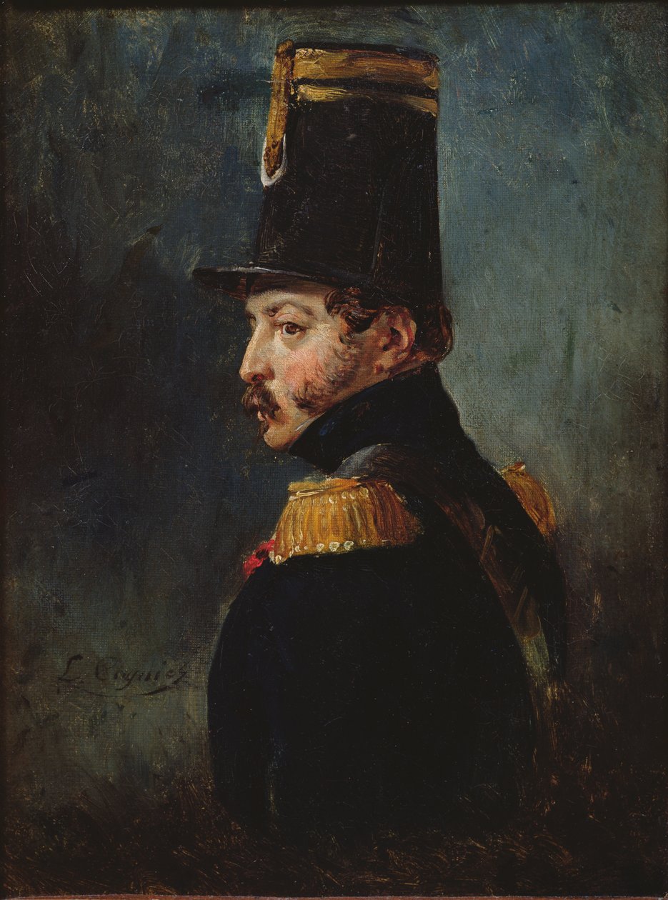 Portret vermoedelijk van Generaal Gaston Auguste de Gallifet door Léon Cogniet