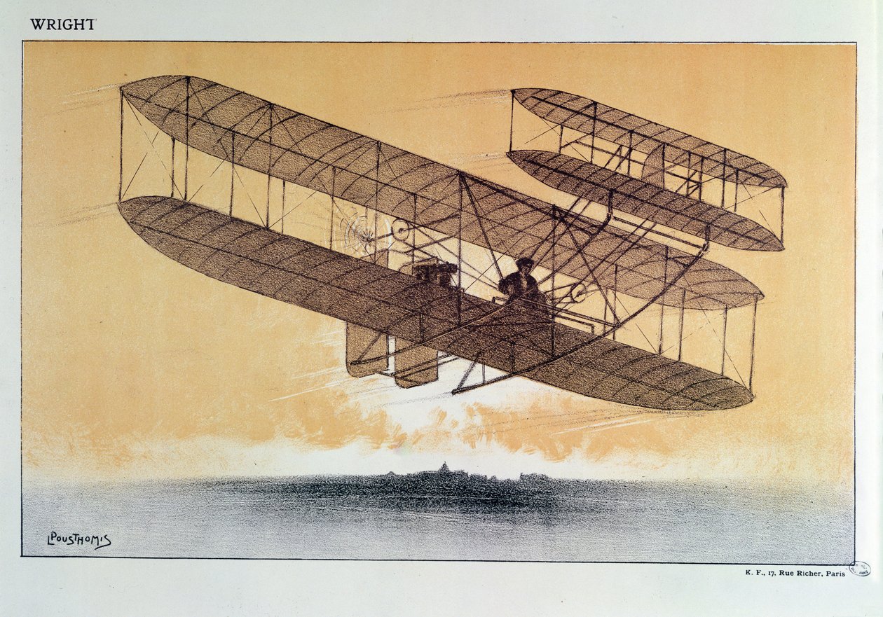 Wilbur Wright (1867-1912) in zijn 