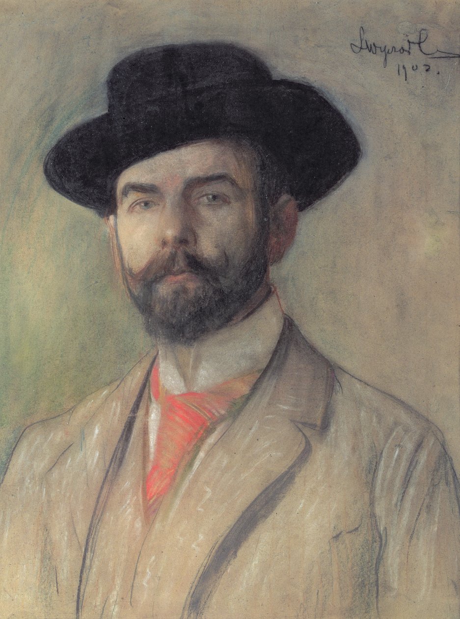Portret van Jerzy Warchalowski (1873-1939), 1902 door Leon Wyczolkowski