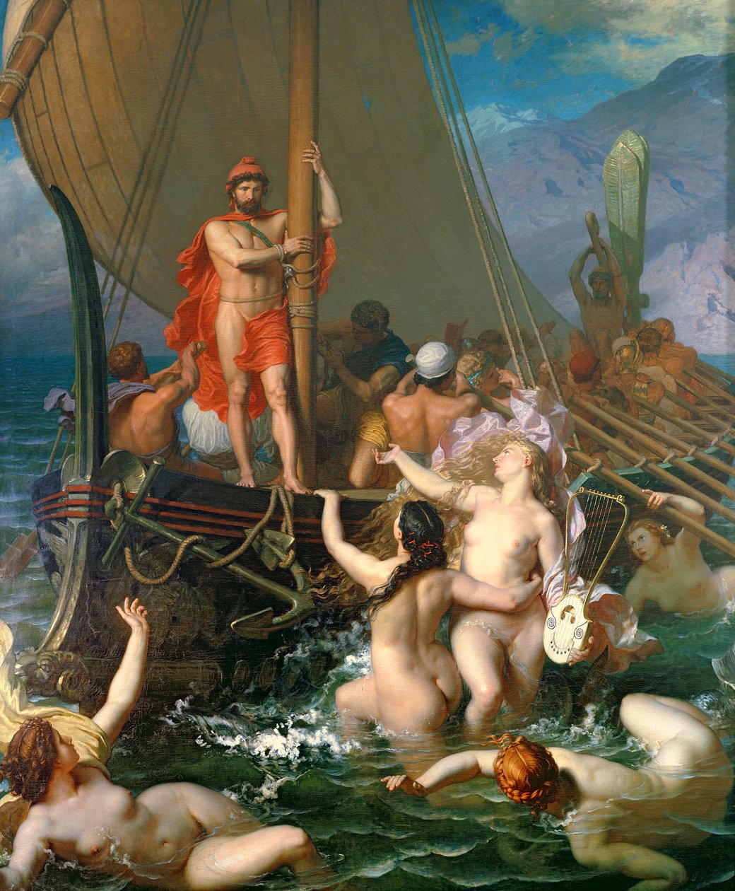 Ulysses en de Sirenen door Leon Auguste Adolphe Belly