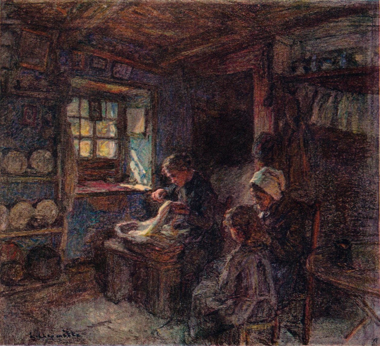 Les Dentellières, ca. 1888 door Leon Augustin Lhermitte