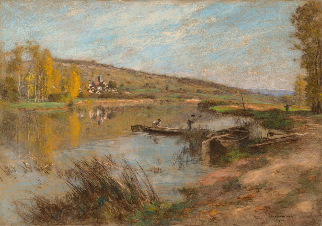 Quai au Sable, Chartèves, 1904 door Leon Augustin Lhermitte