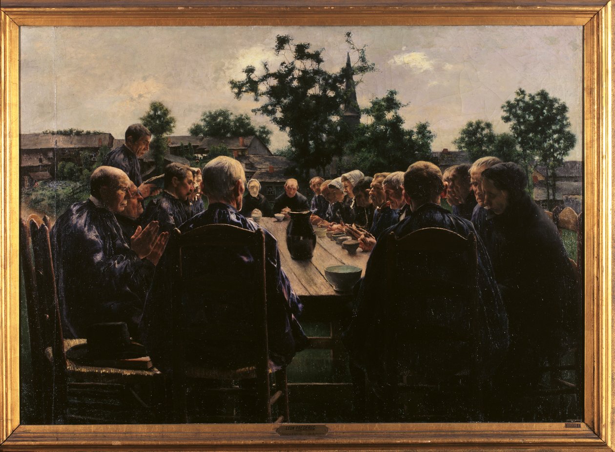 De rouwmaaltijd door Leon Henri Marie Frederic
