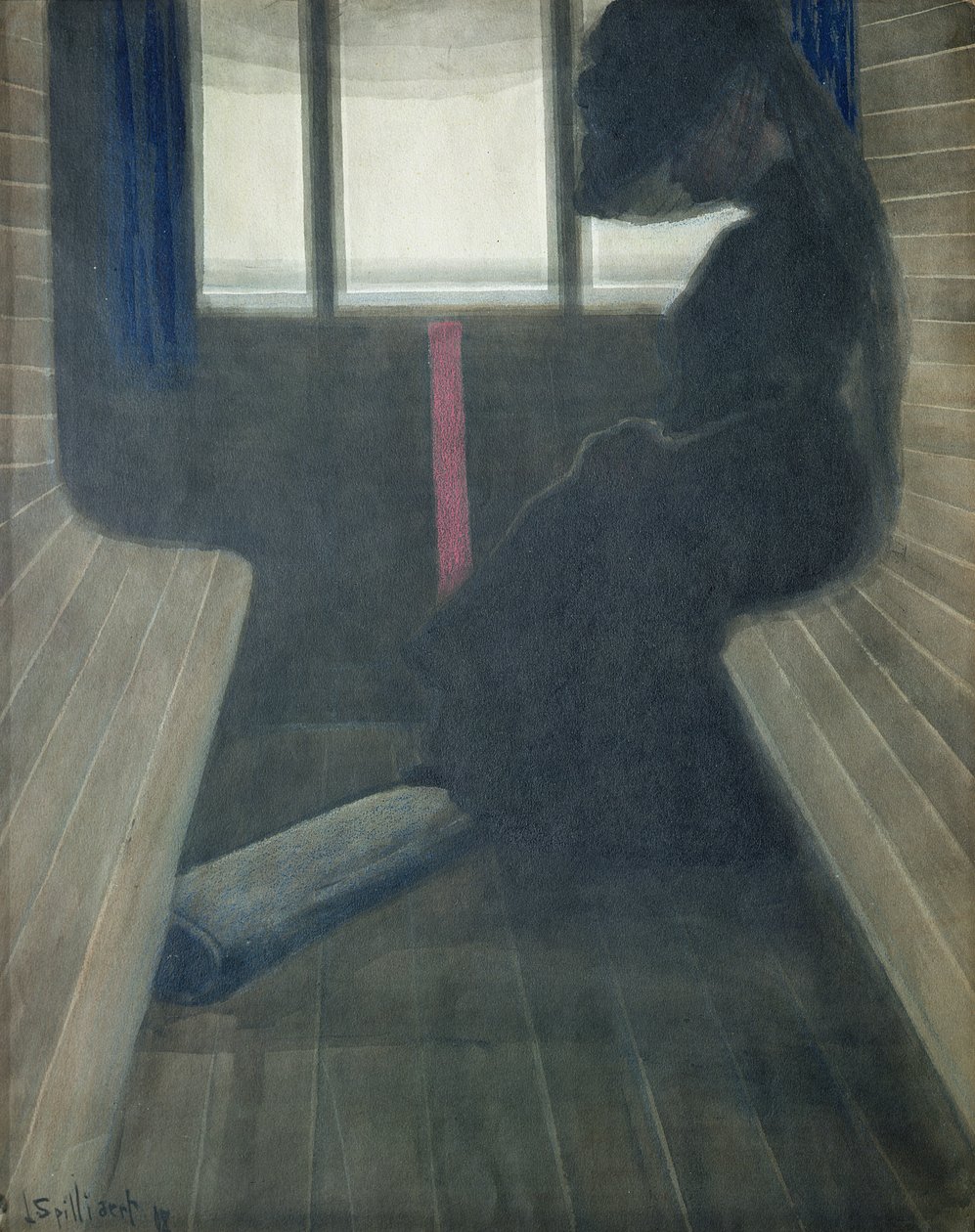 De vrouw in de trein, De weduwe door Leon Spilliaert