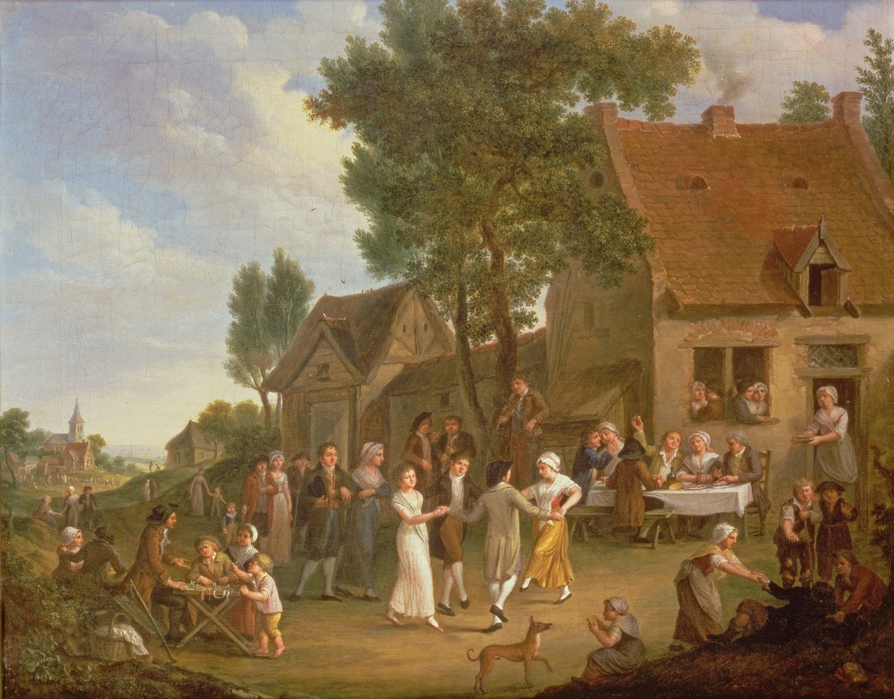 Een dorpsbruiloft door Léonard Defrance