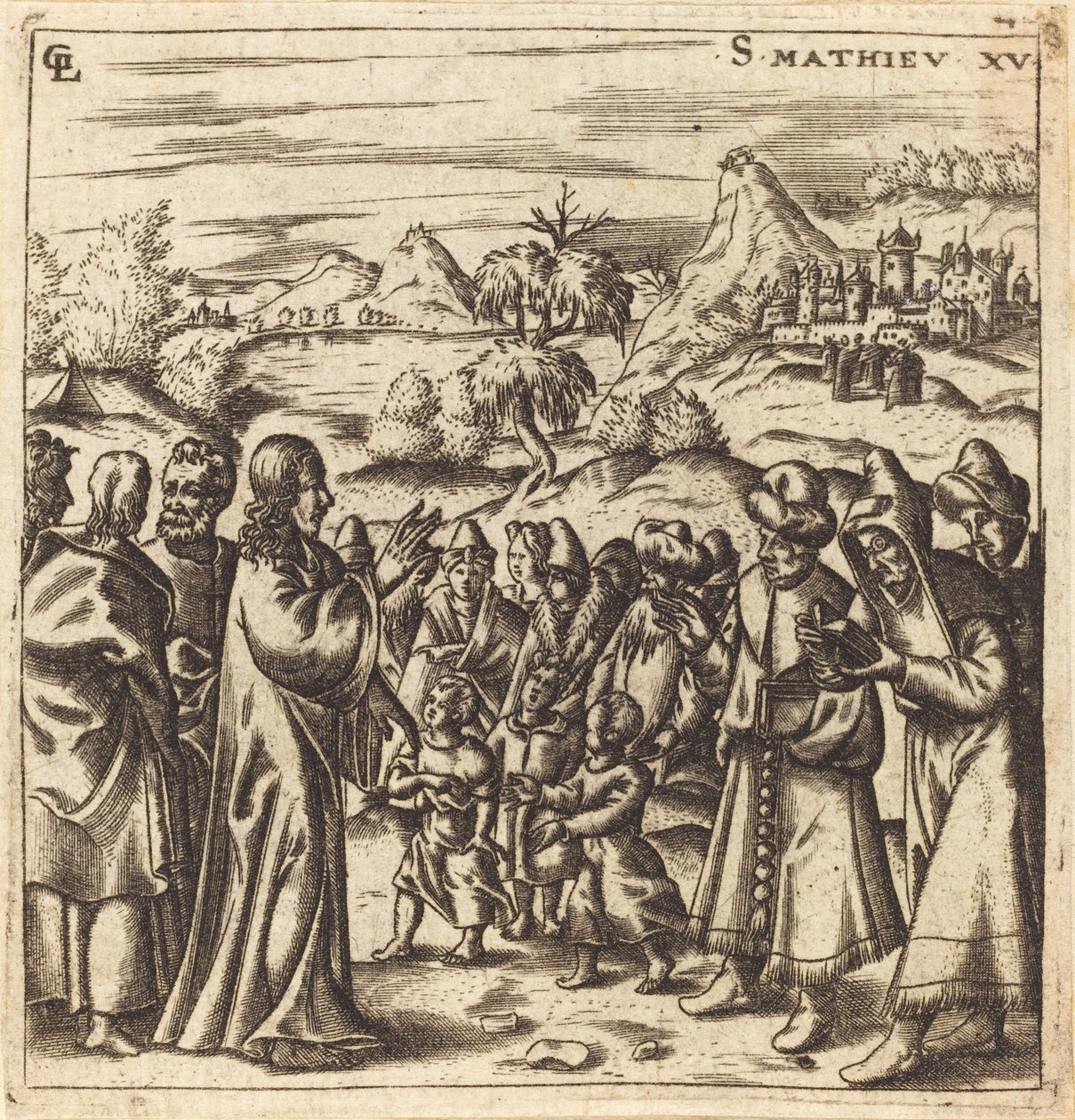 Christus Berispt de Schriftgeleerden en Farizeeën door Leonard Gaultier