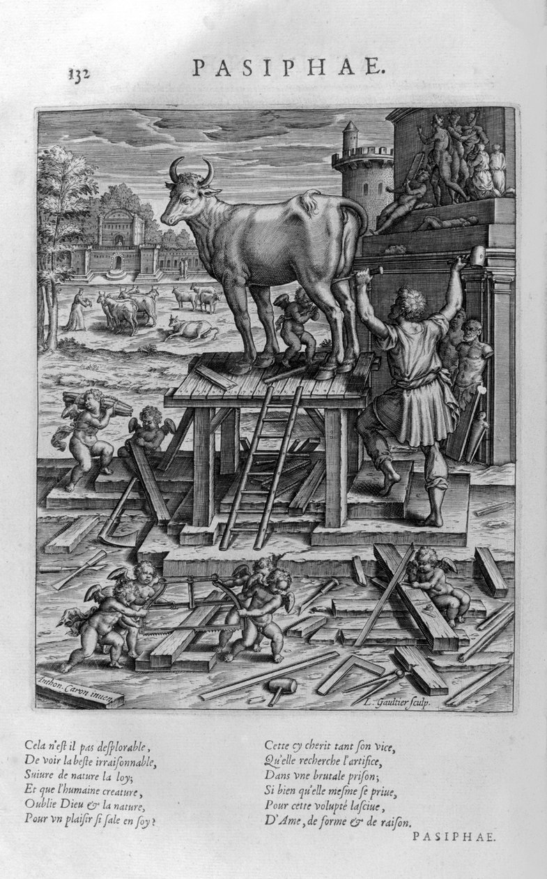 Pasiphae, moeder van de minotaurus door Leonard Gaultier