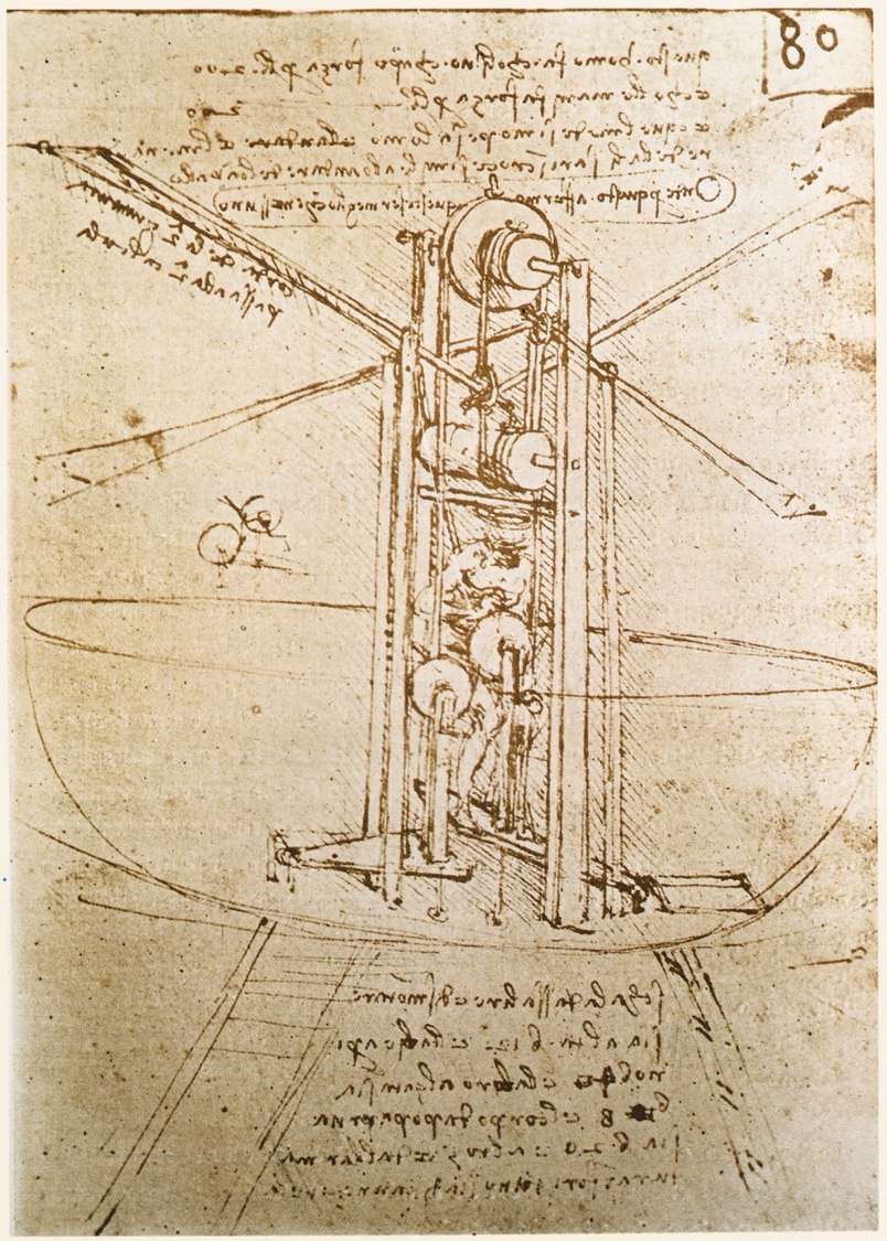 Vliegmachine door Leonardo da Vinci